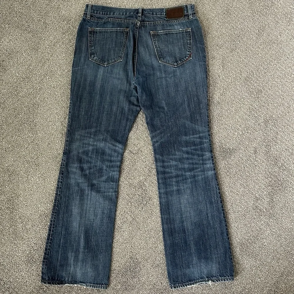 Banana Republic Mens Bootcut Jeans 34x34 Medium Wash Faded 100% Cotton
